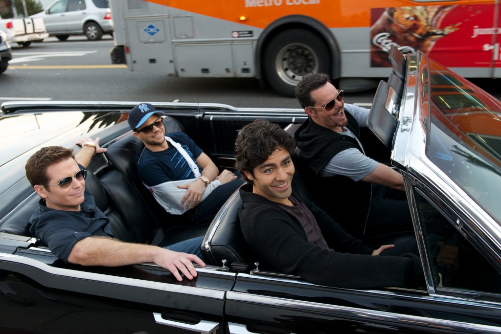 (L-r) Kevin Connolly, Jerry Ferrera, Adrien Grenier and Kevin Dillon star in Warner Bros. Pictures' "Entourage"