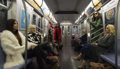(L-R) Sandra Bullock, Cate Blanchett, Rihanna, Mindy Kaling, Awkwafina, Anne Hathaway and Sarah Paulson star in Warner Bros. Pictures’ OCEAN’S 8