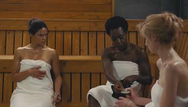 (L-R) Michelle Rodriguez, Viola Davis, and Elizabeth Debicki star in Twentieth Century Fox’s WIDOWS